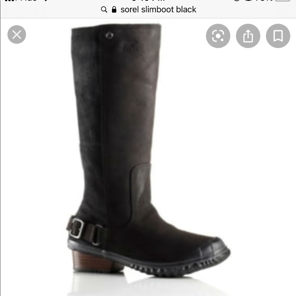 Sorel Slimboot Black Waterproof Leather Boot